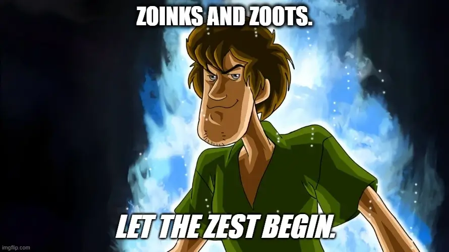 The Ultra Instinct Shaggy meme with the famous character ready to enforce the rules of a smoke sesh.