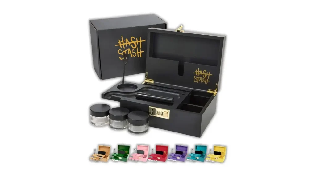 A product image of the OG HASHSTASH Storage Box - one of the best weed accessories and gift boxes around.